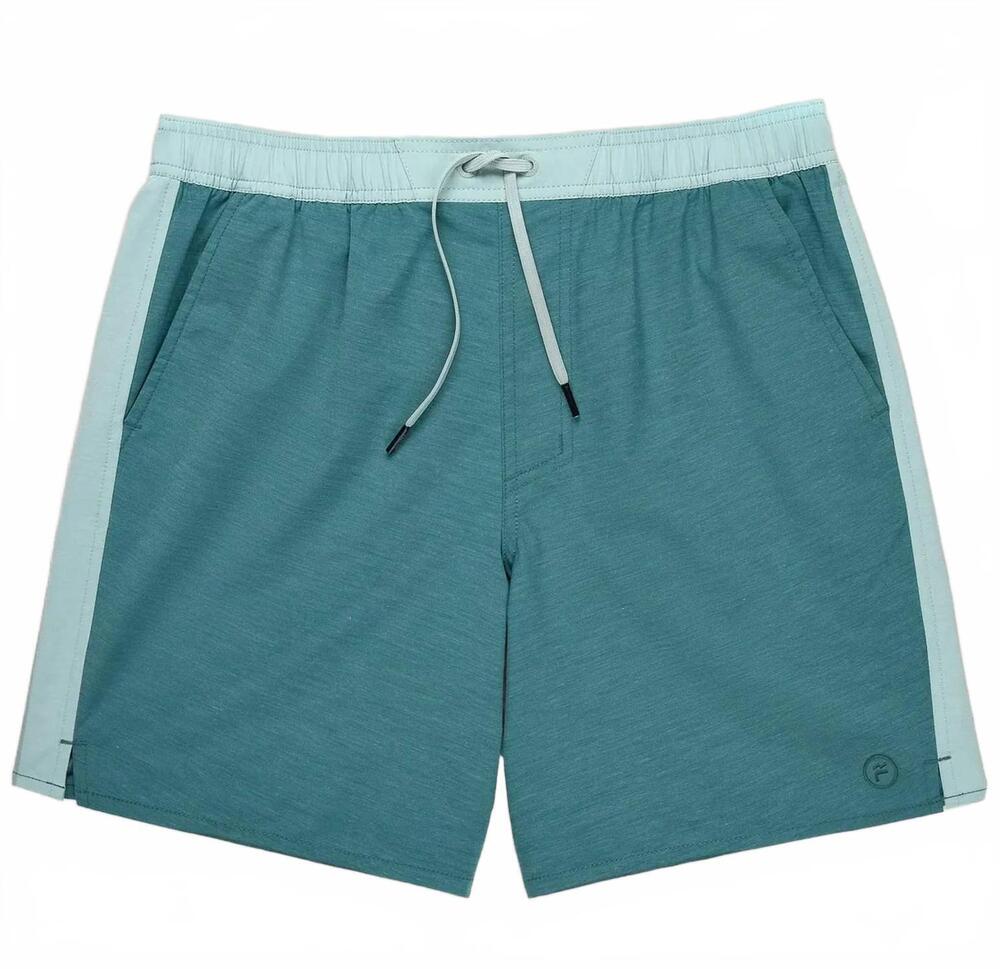 NEW FREE FLY men's palmera swim trunk in sea pine